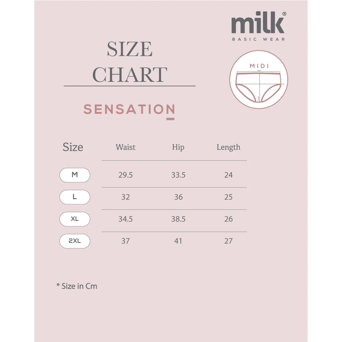 MILK Sensation Viscose Midi, Pack of 3