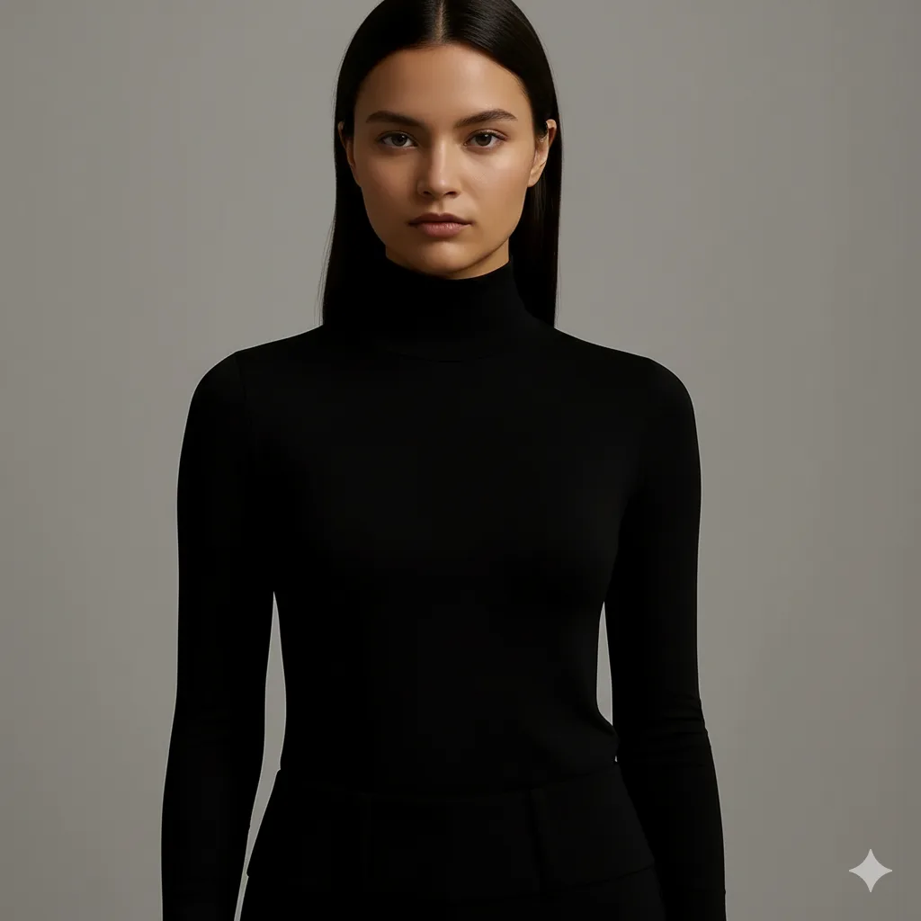 MILK Long-Sleeve High-Neck Top