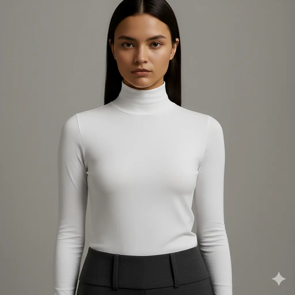 MILK Long-Sleeve High-Neck Top