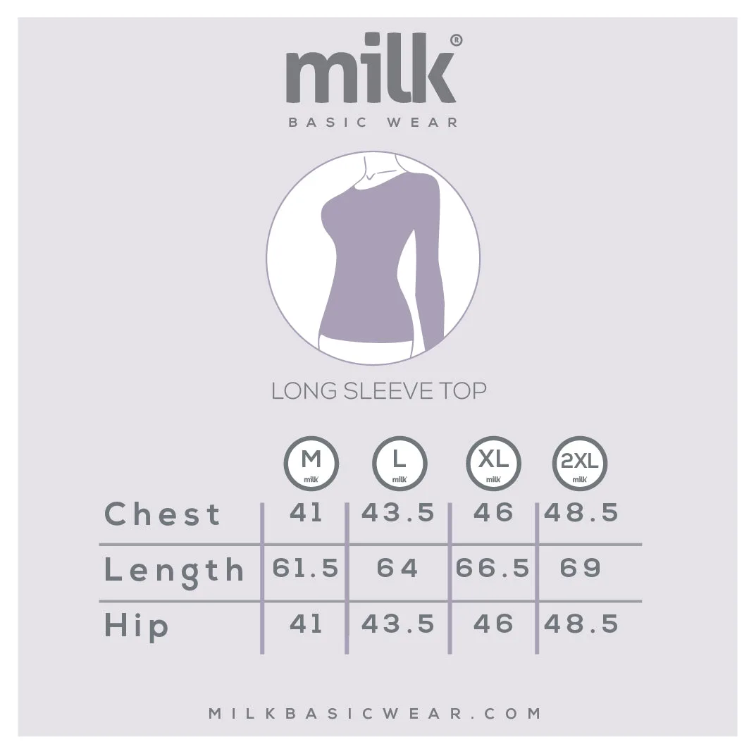 MILK Long-Sleeve Round-Neck Top