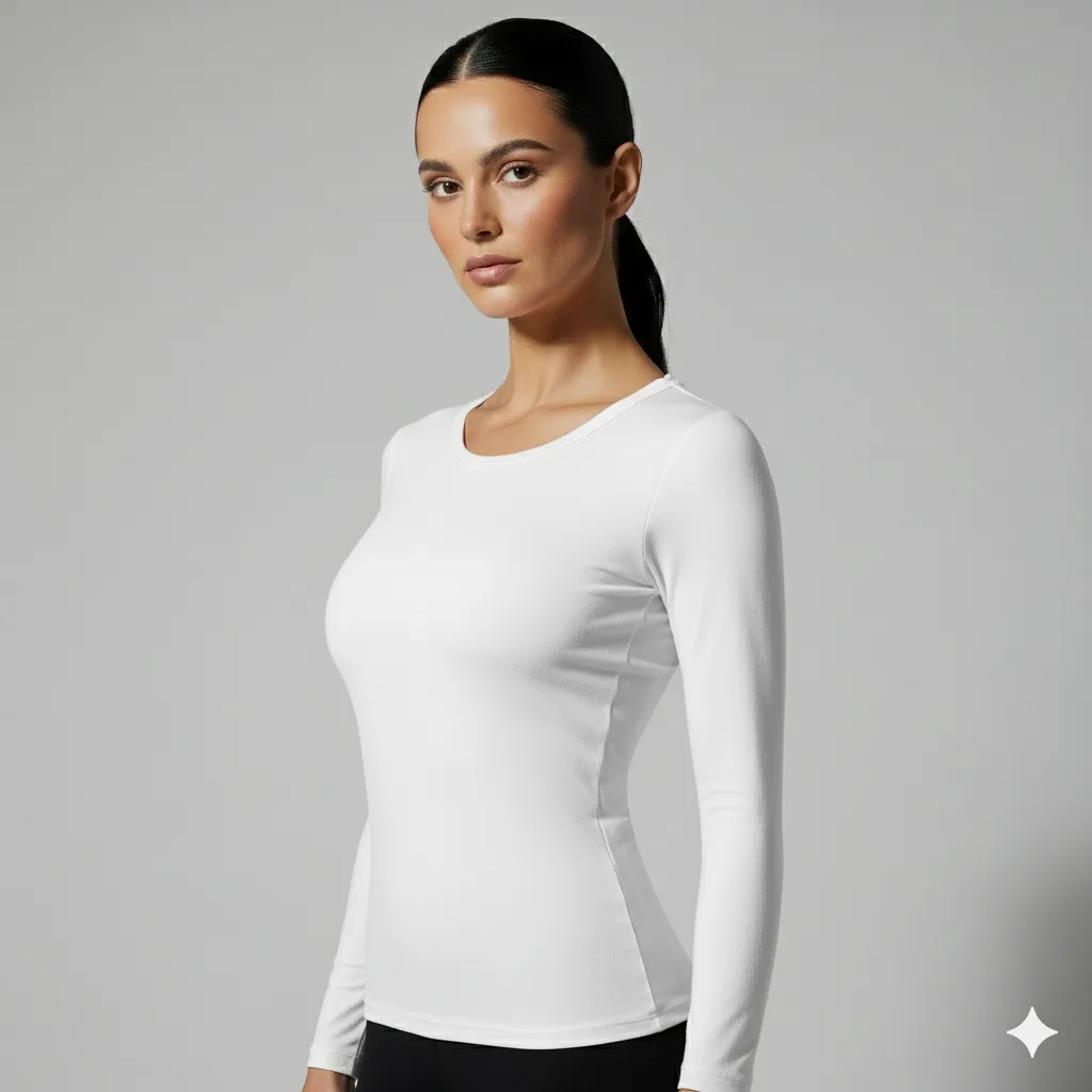 MILK Long-Sleeve Round-Neck Top