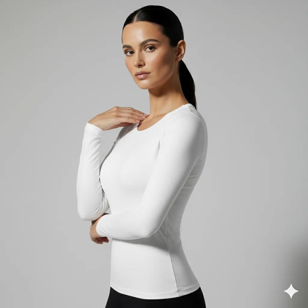 MILK Long-Sleeve Round-Neck Top