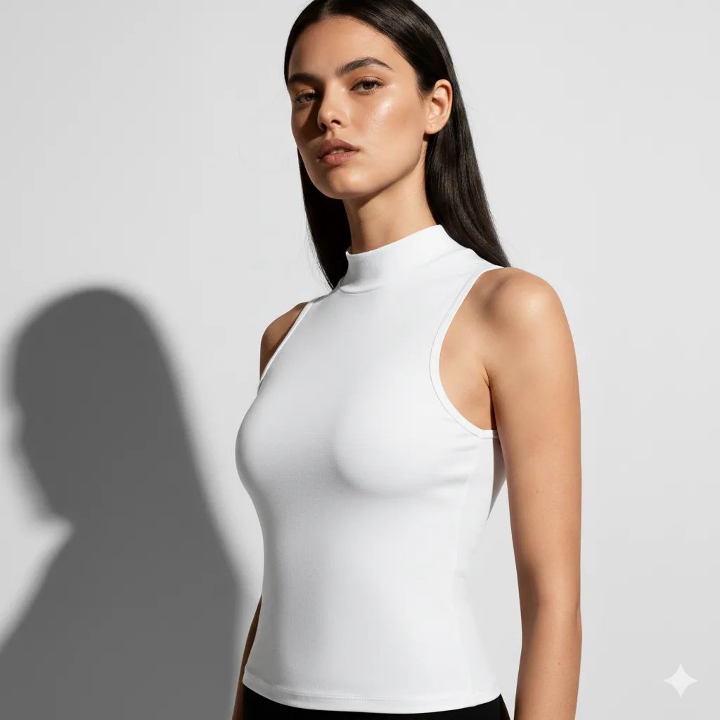 MILK Sleeveless High-Neck Top