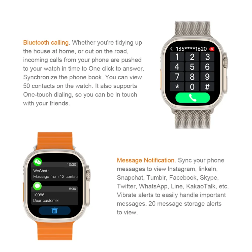 GS8 Ultra Smartwatch, 2.02-inch Screen