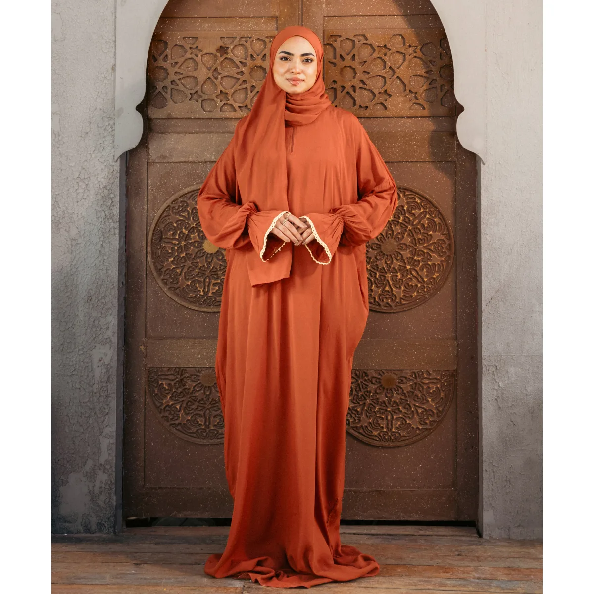 Le Voile Plain Viscose Flounce Sleeves Isdal