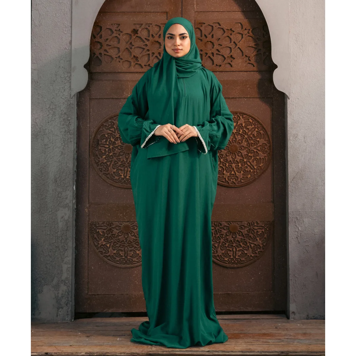 Le Voile Plain Viscose Flounce Sleeves Isdal