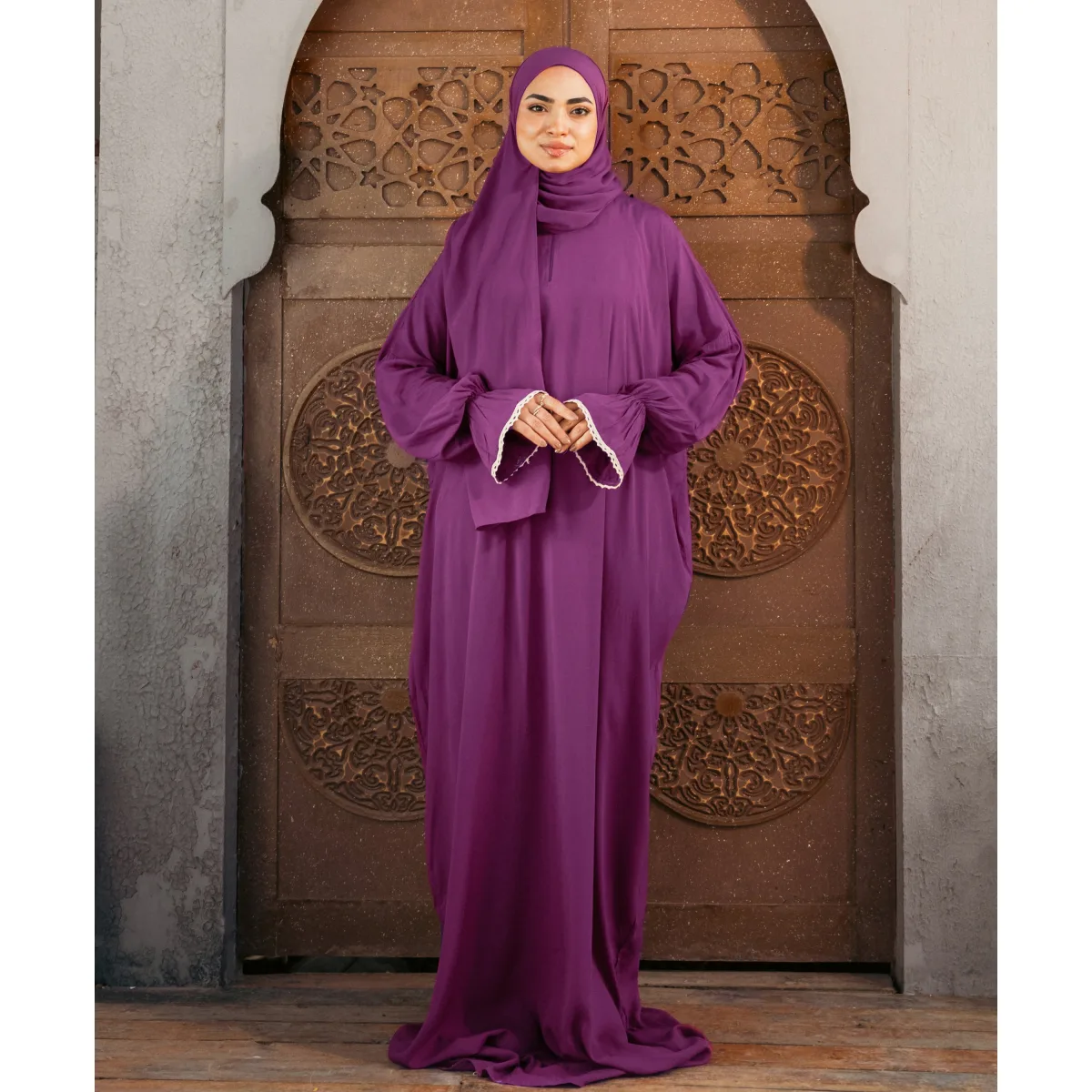 Le Voile Plain Viscose Flounce Sleeves Isdal