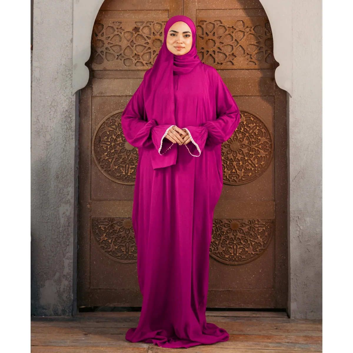 Le Voile Plain Viscose Flounce Sleeves Isdal