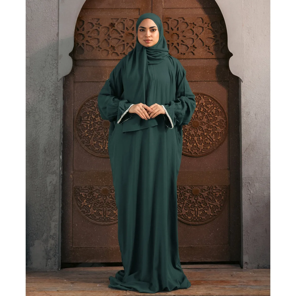 Le Voile Plain Viscose Flounce Sleeves Isdal