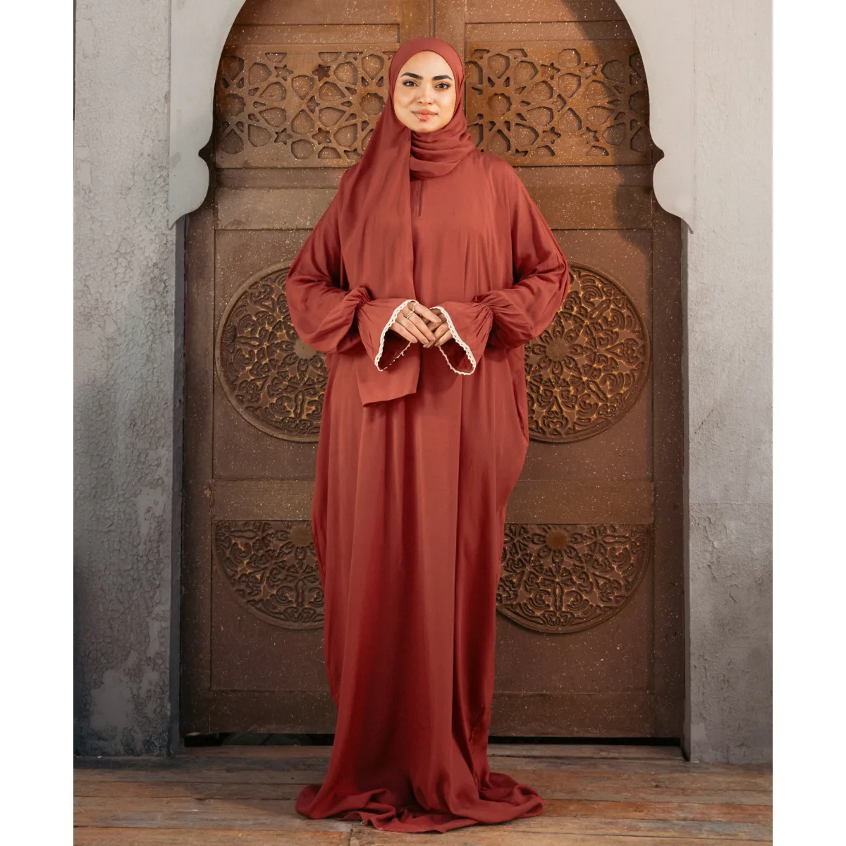 Le Voile Plain Viscose Flounce Sleeves Isdal