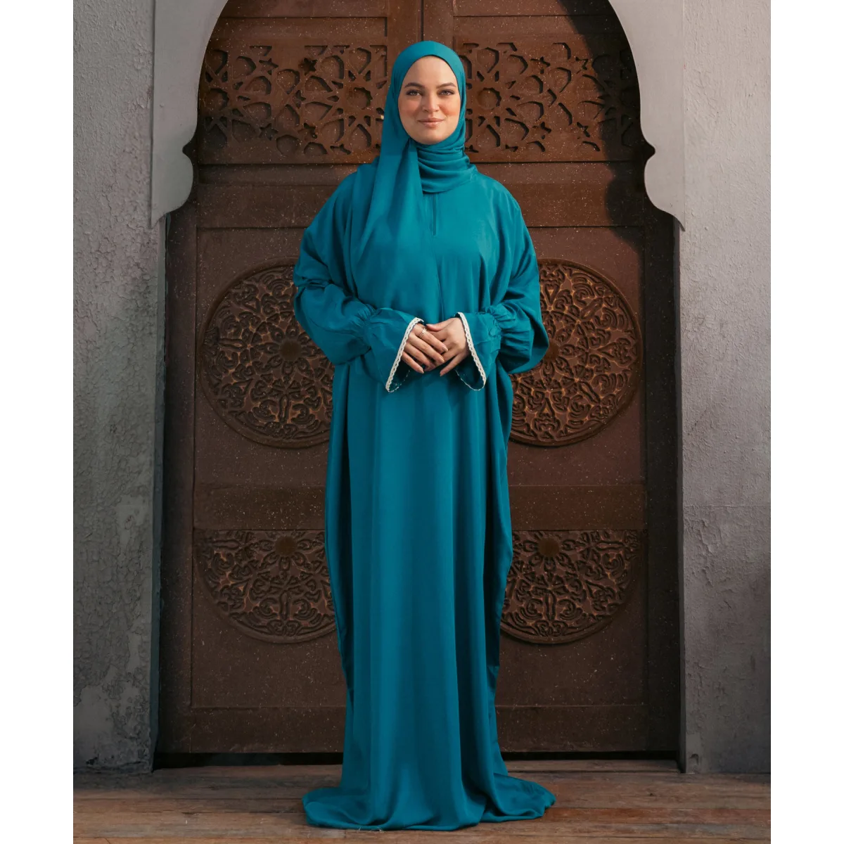 Le Voile Plain Viscose Flounce Sleeves Isdal