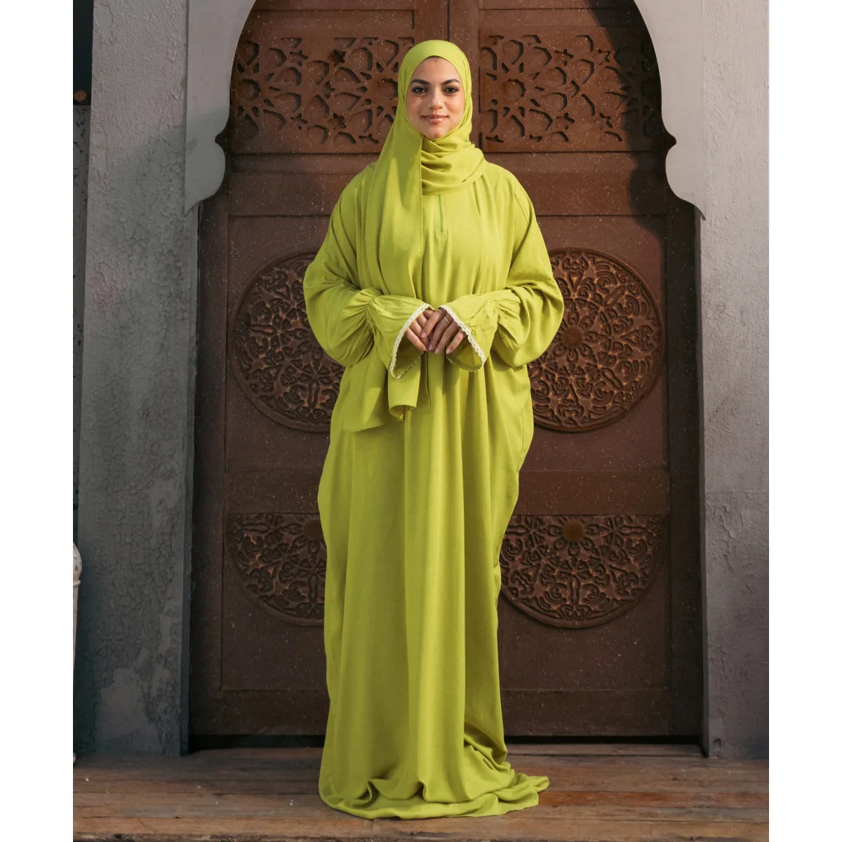 Le Voile Plain Viscose Flounce Sleeves Isdal