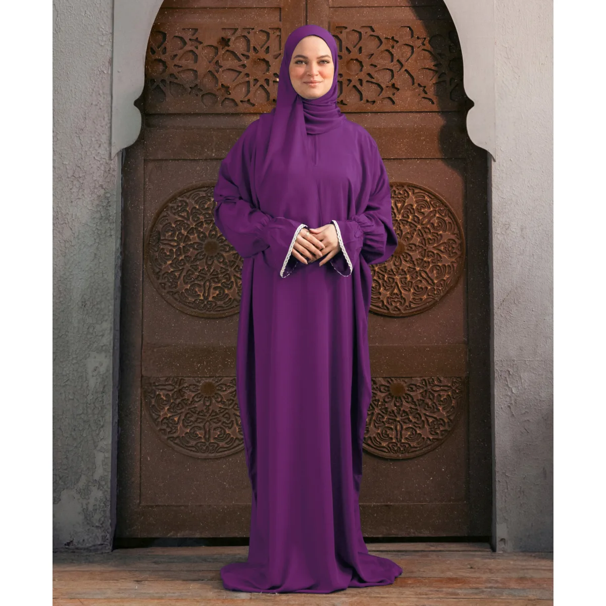 Le Voile Plain Viscose Flounce Sleeves Isdal