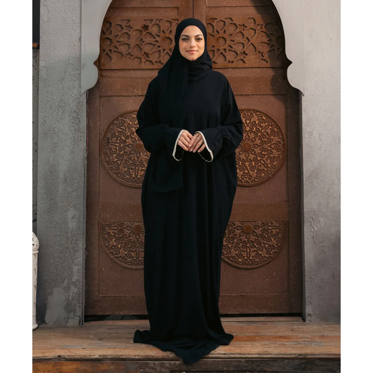 Le Voile Plain Viscose Flounce Sleeves Isdal