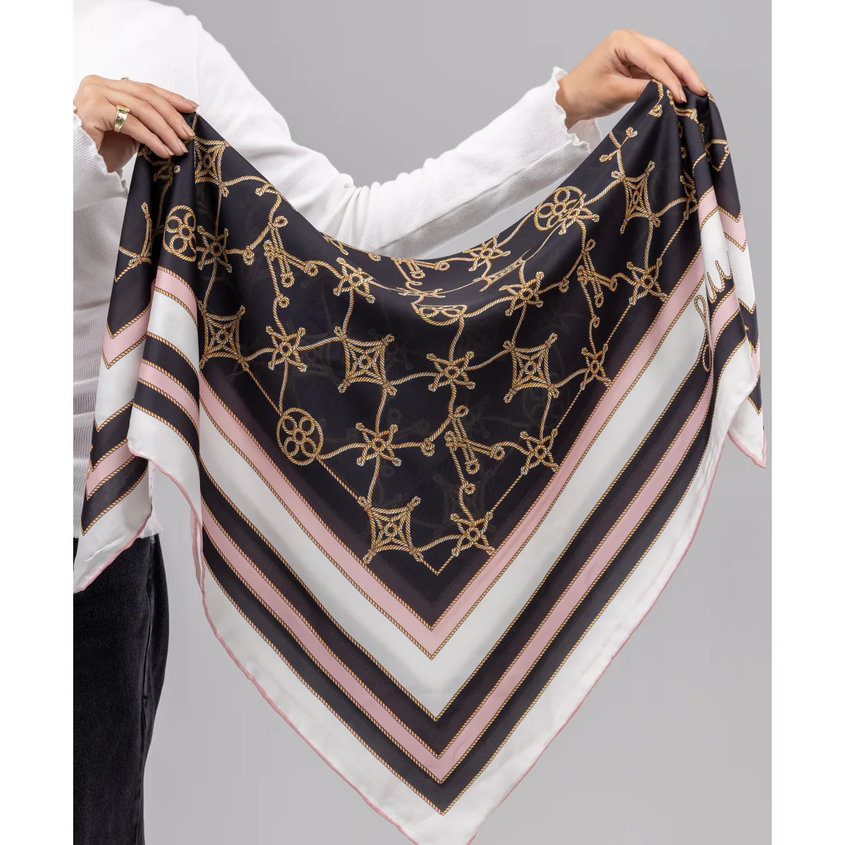 إيشارب مربع سيلك Braid من لو فوال