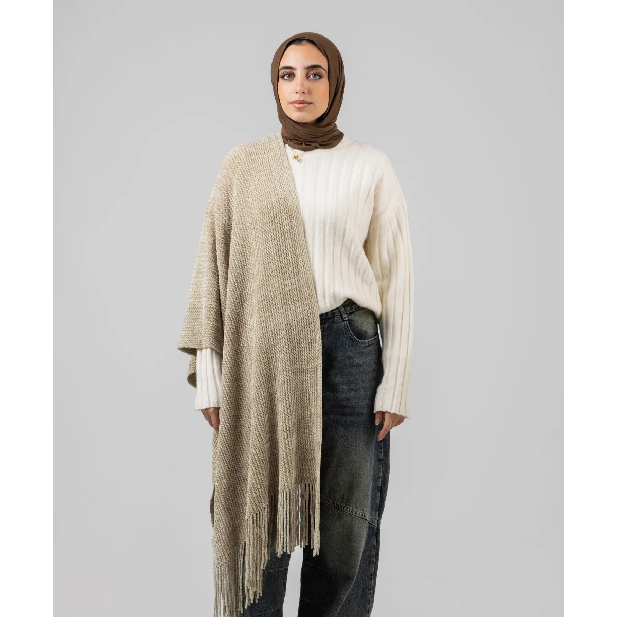 شال شتوي Knitted من لو فوال