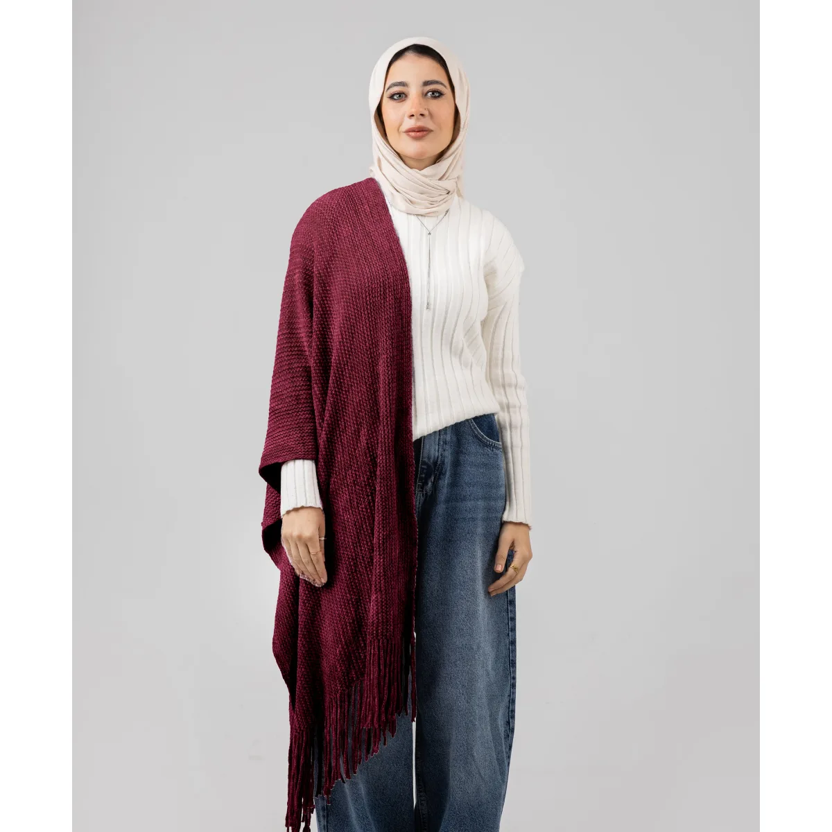 شال شتوي Knitted من لو فوال