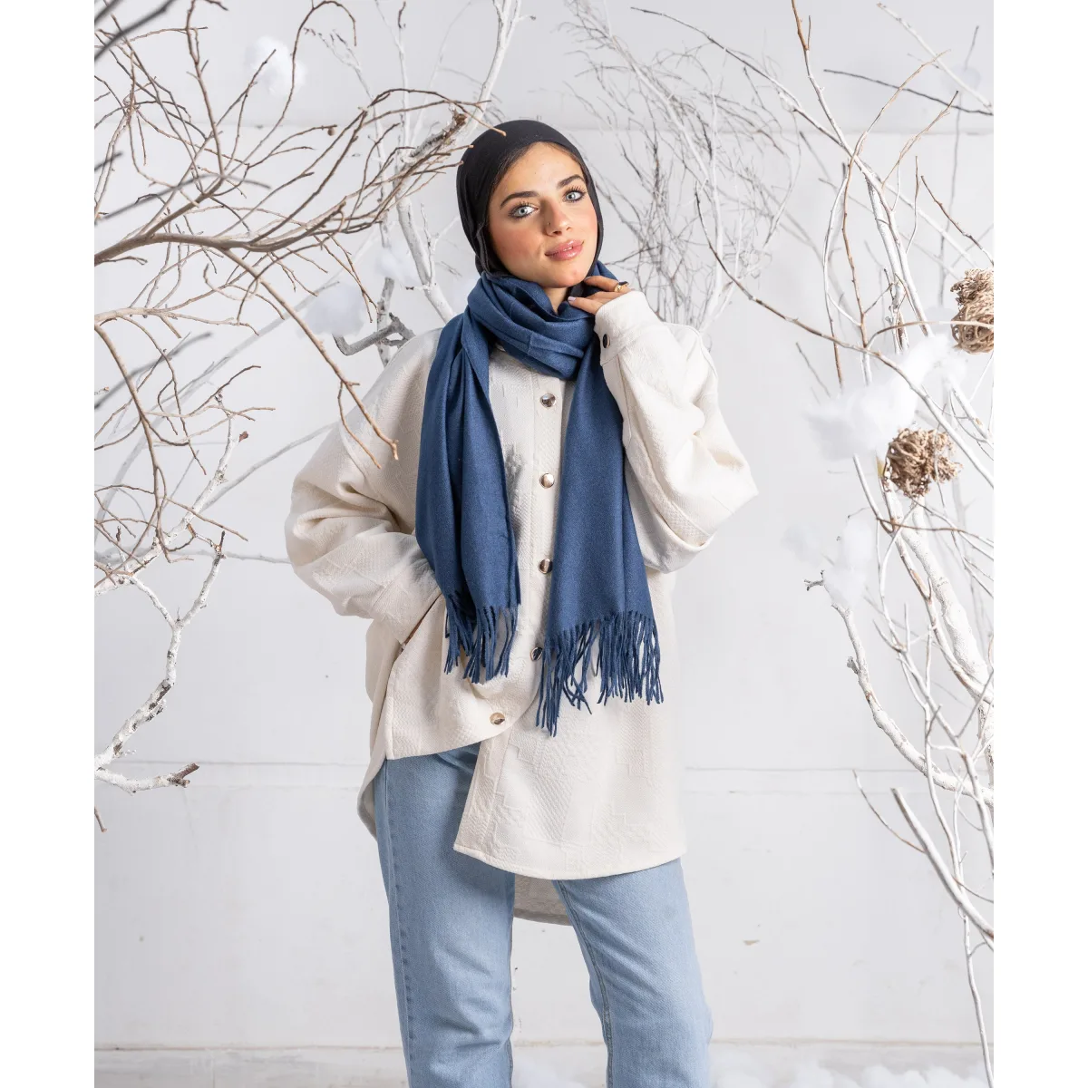 شال شتوي صوف سادة من لو فوال