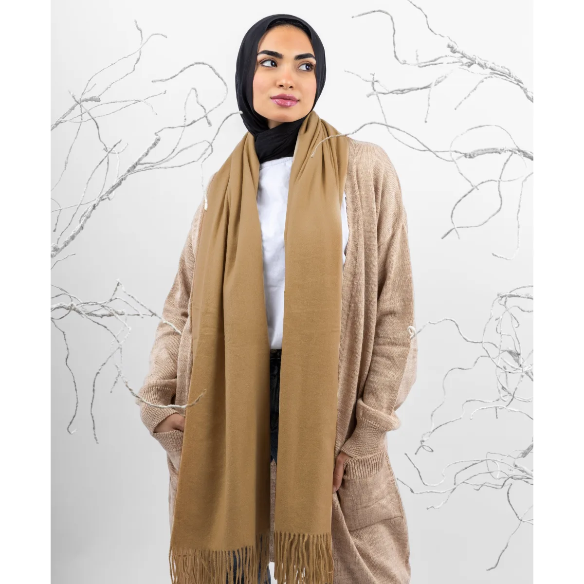 شال شتوي صوف سادة من لو فوال