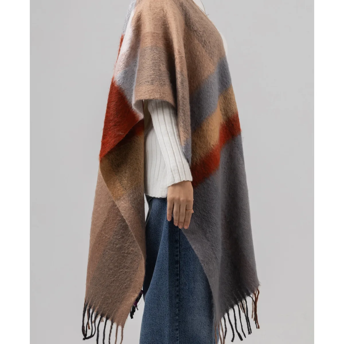 Le Voile Cozy Striped Shawl