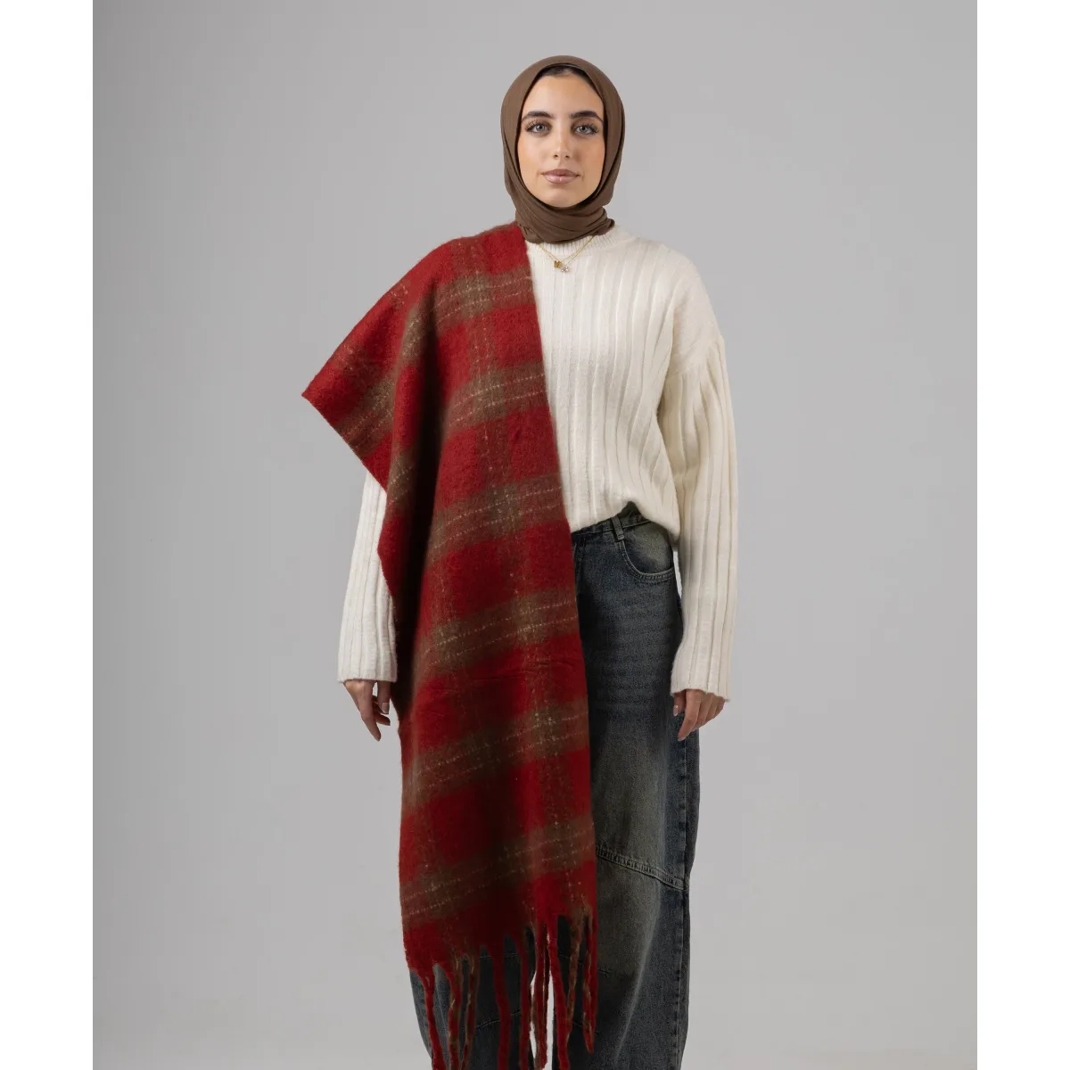 شال شتوي كاروهات Cozy من لو فوال