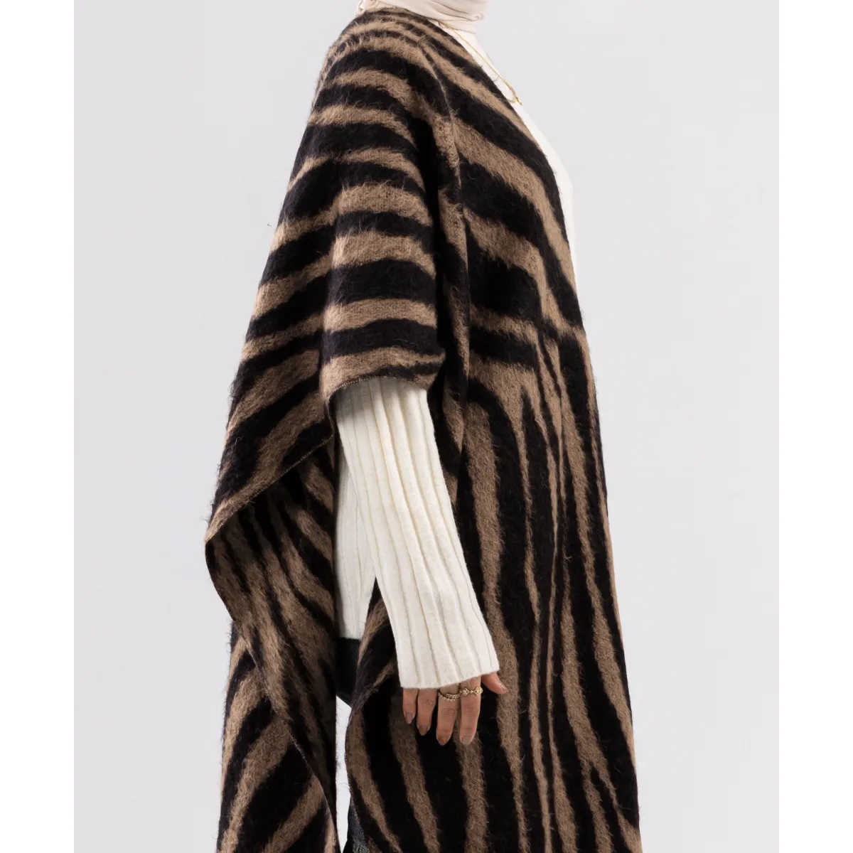 Le Voile Zebra Winter Shawl