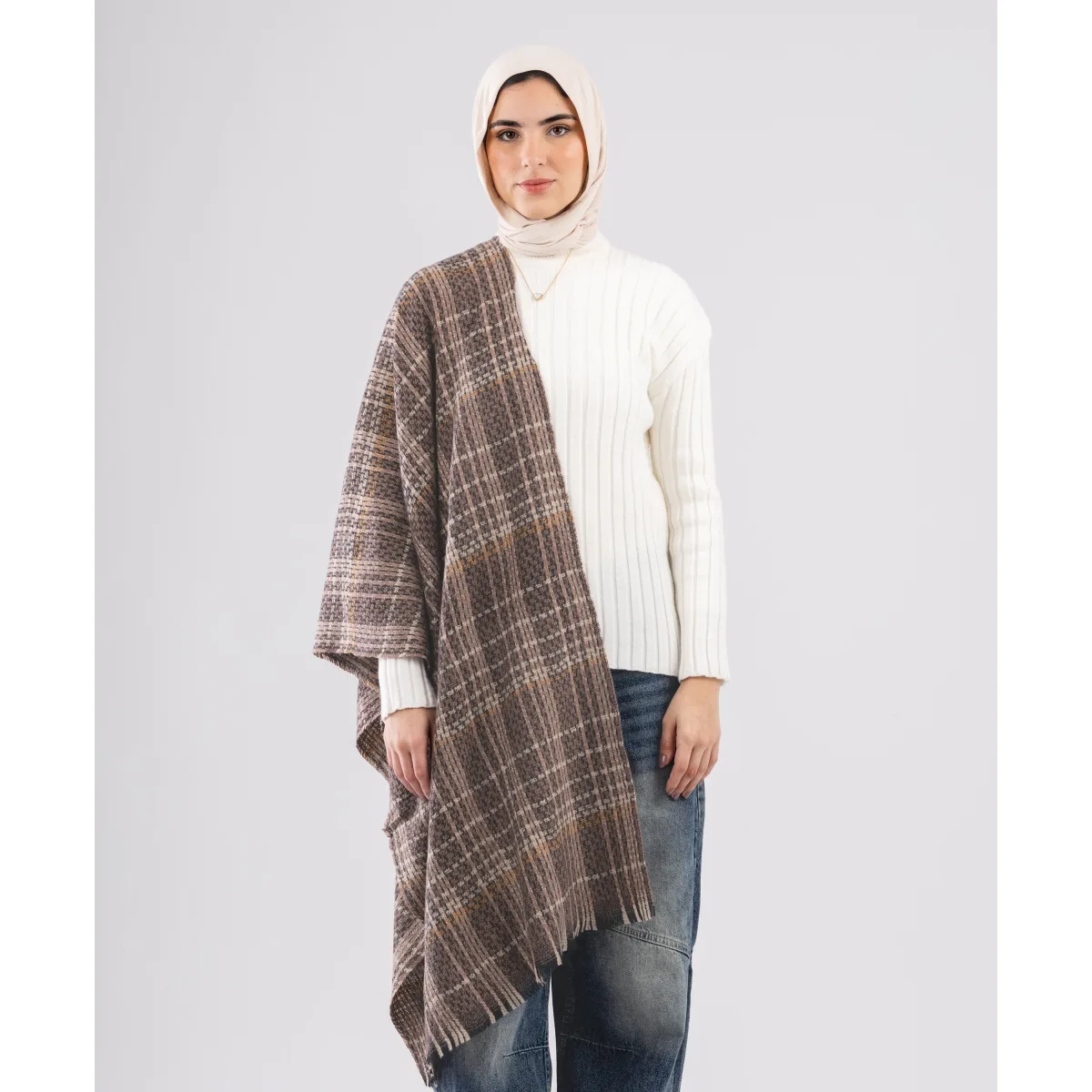 شال شتوي صوف كاروهات Comfy من لو فوال