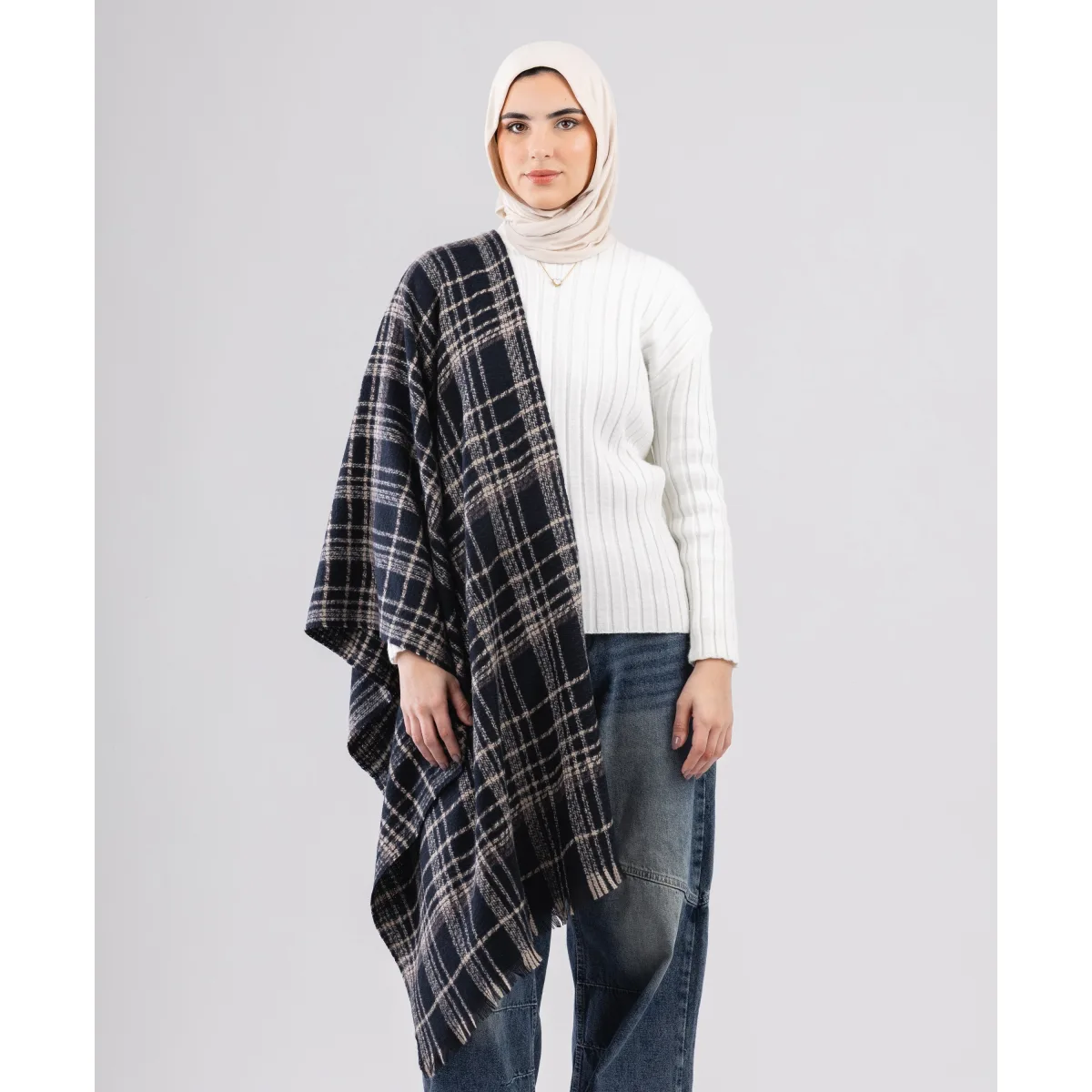 شال شتوي صوف كاروهات Comfy من لو فوال