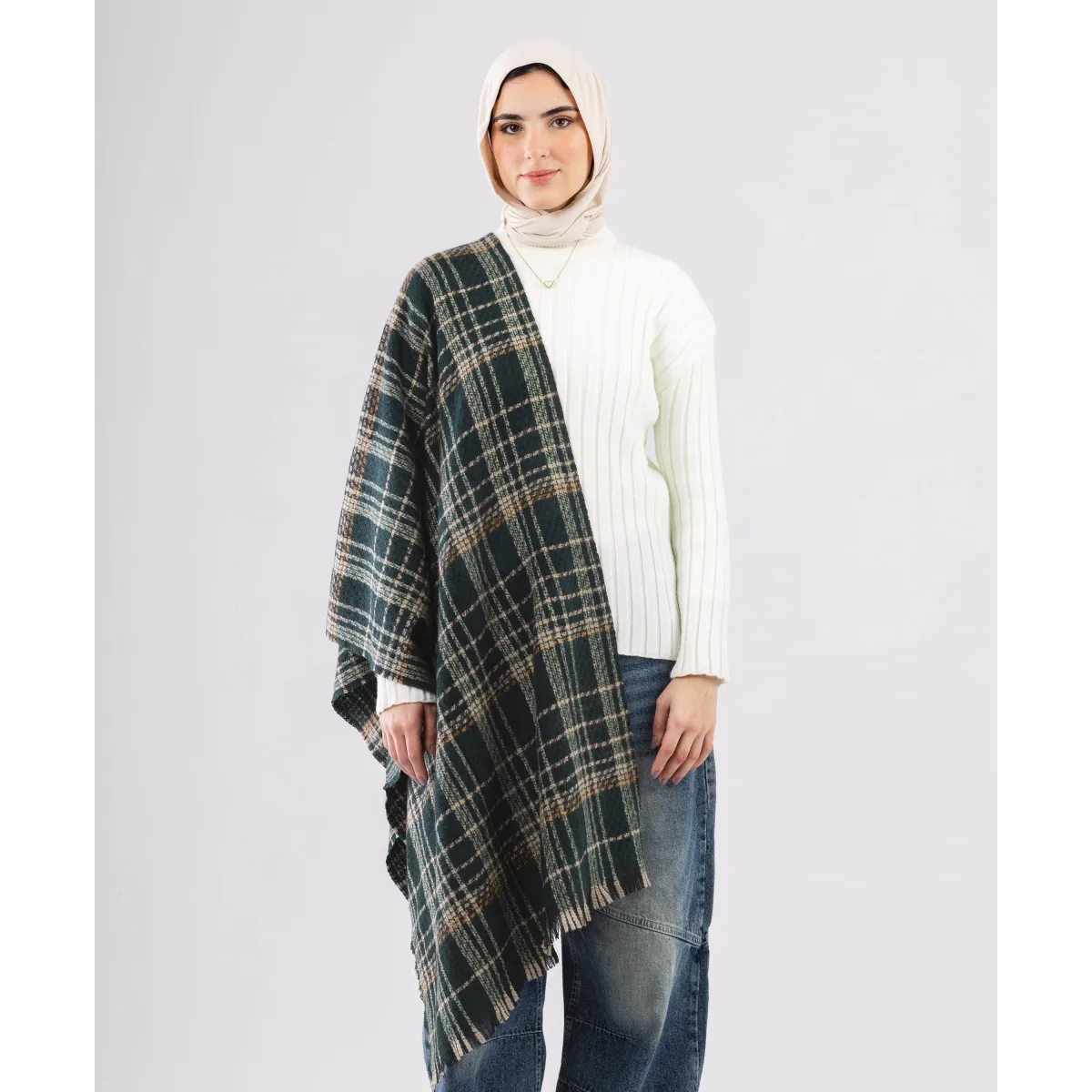 شال شتوي صوف كاروهات Comfy من لو فوال