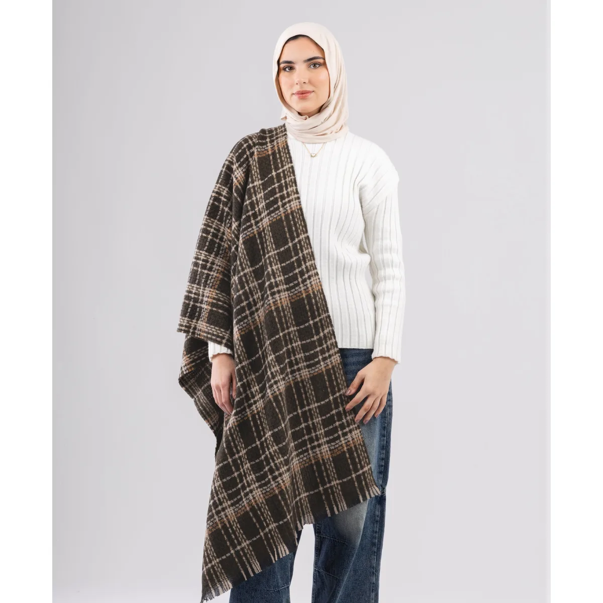 شال شتوي صوف كاروهات Comfy من لو فوال