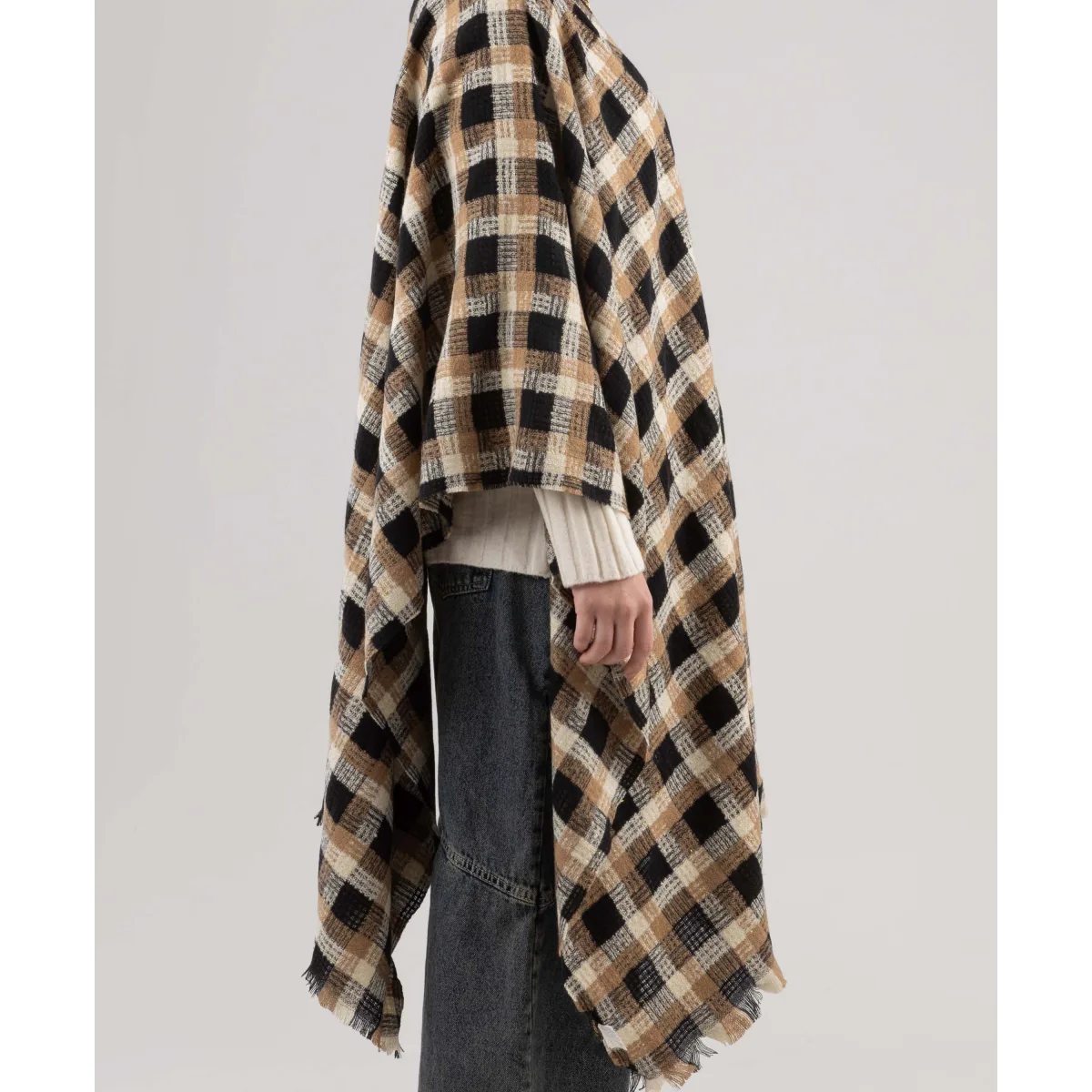 Le Voile Classic Plaid Winter Shawl