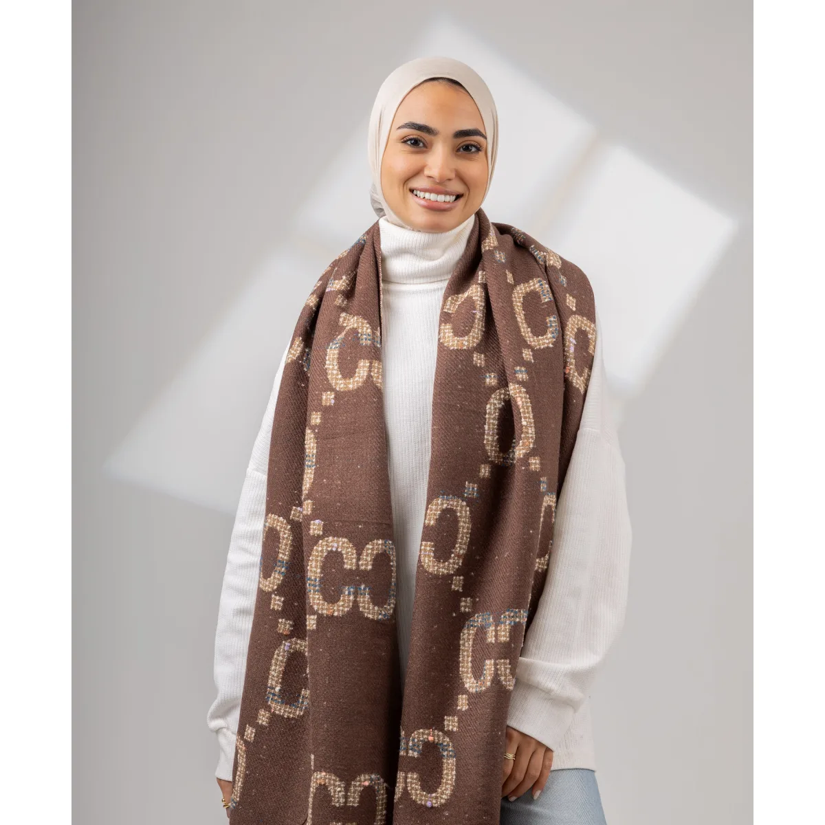 Le Voile Abstract Winter Shawl