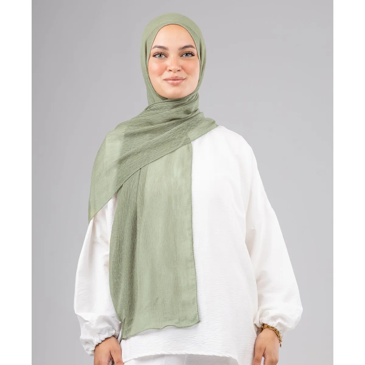 Le Voile Ruffle Chiffon Scarf
