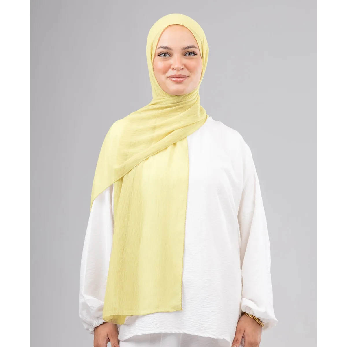 Le Voile Ruffle Chiffon Scarf