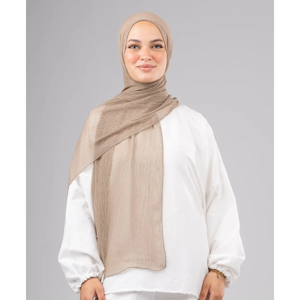 Le Voile Ruffle Chiffon Scarf