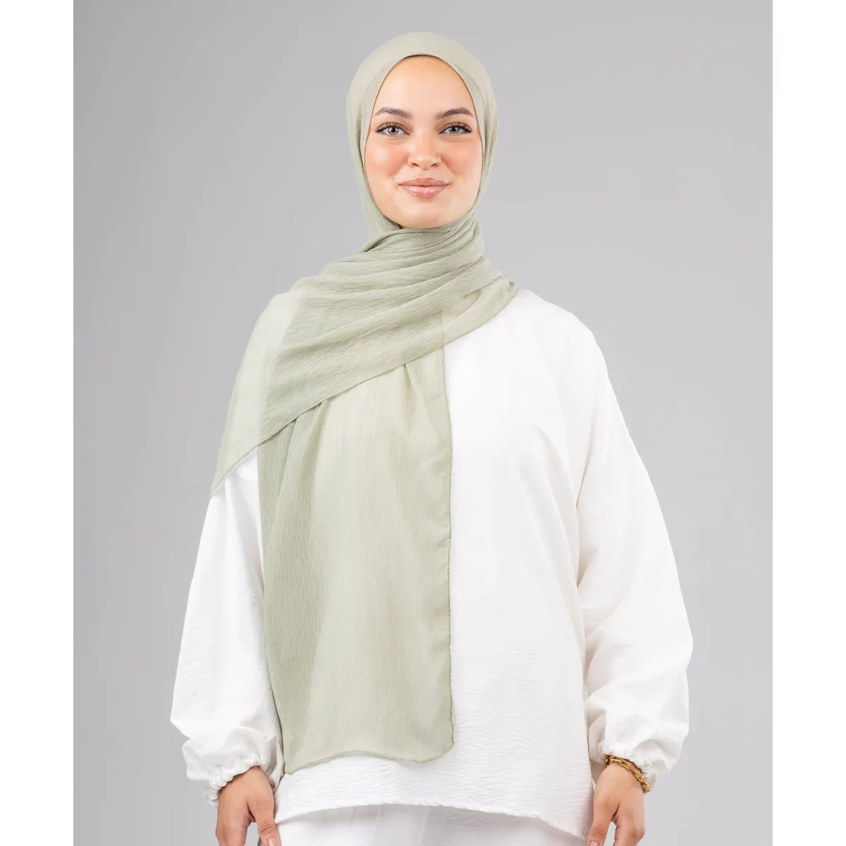 Le Voile Ruffle Chiffon Scarf
