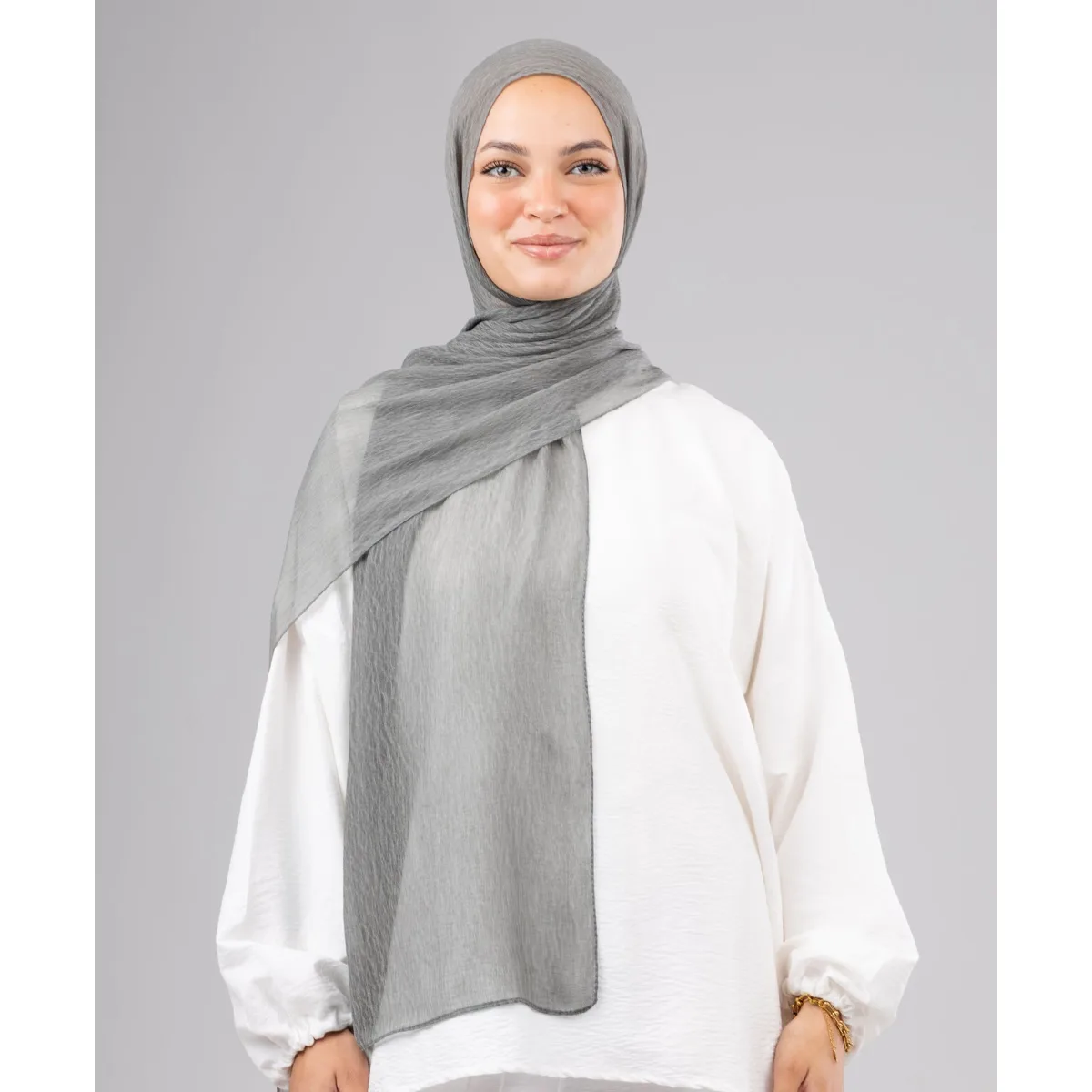 Le Voile Ruffle Chiffon Scarf