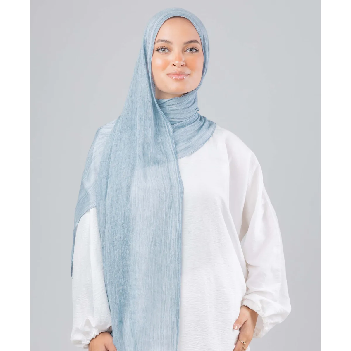 Le Voile Fluffy Linen Marble Scarf