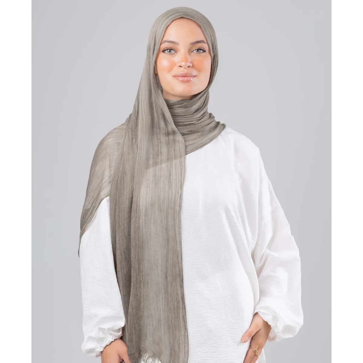 Le Voile Fluffy Linen Marble Scarf