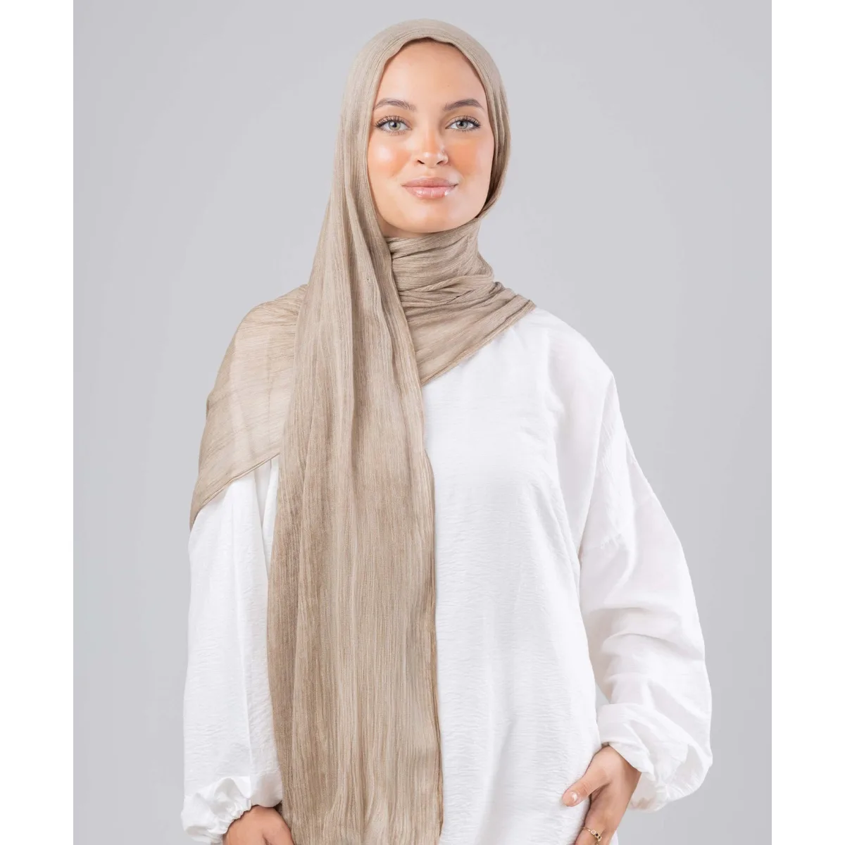 Le Voile Fluffy Linen Marble Scarf