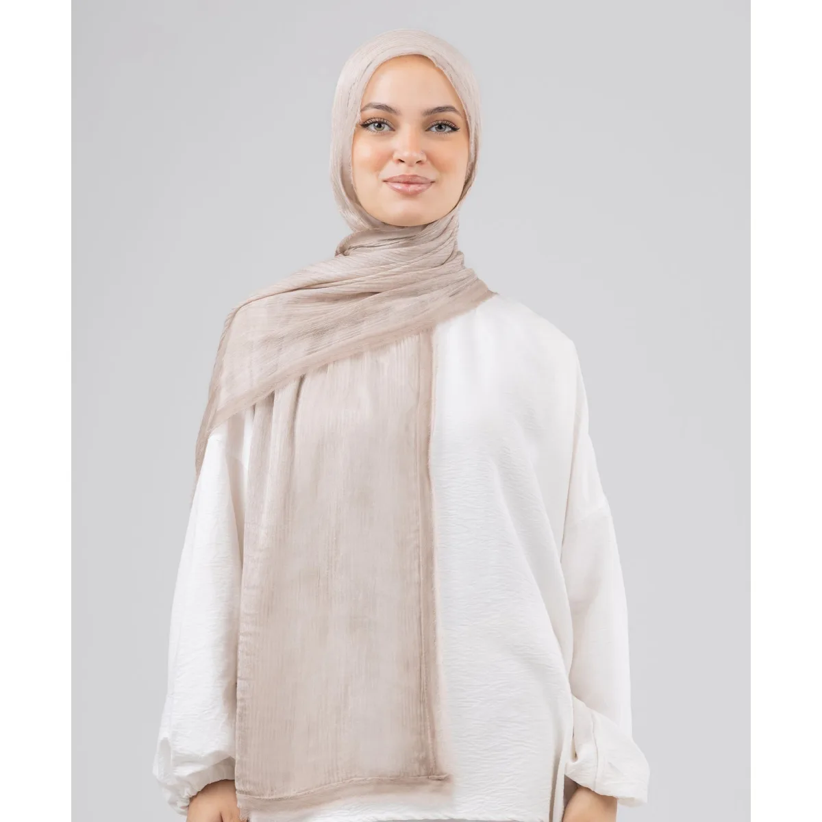 Le Voile Silk Linen Line Scarf