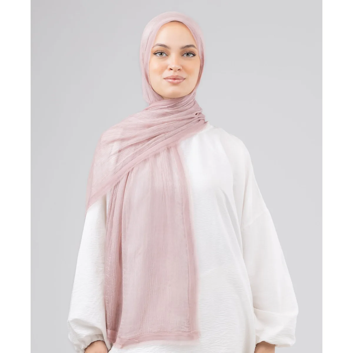 Le Voile Silk Linen Line Scarf