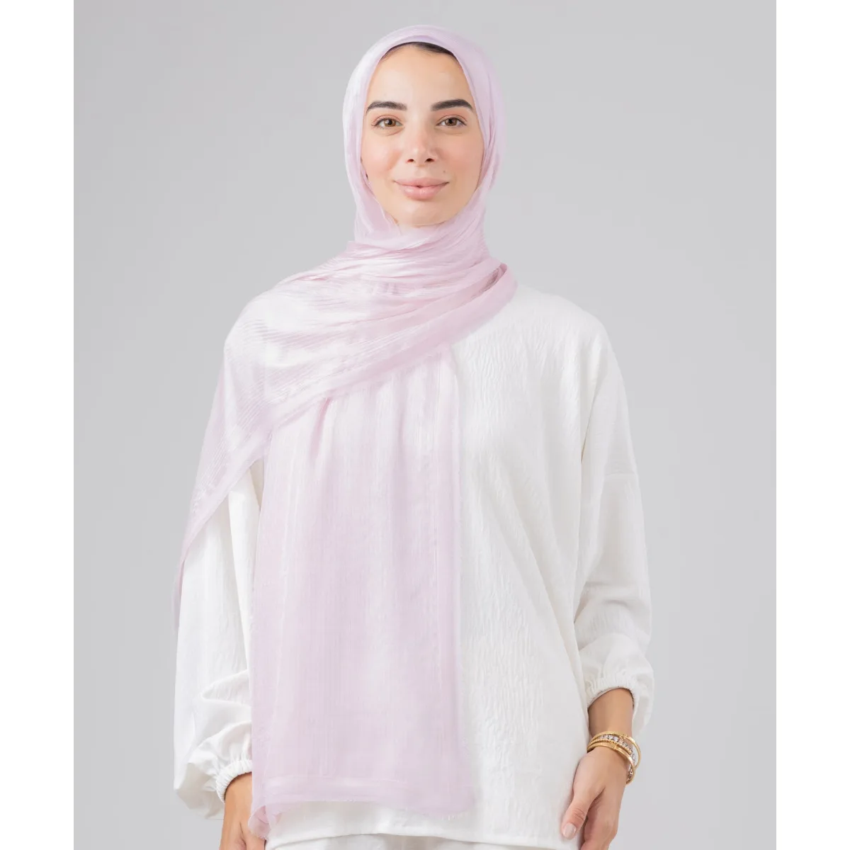Le Voile Silk Linen Line Scarf