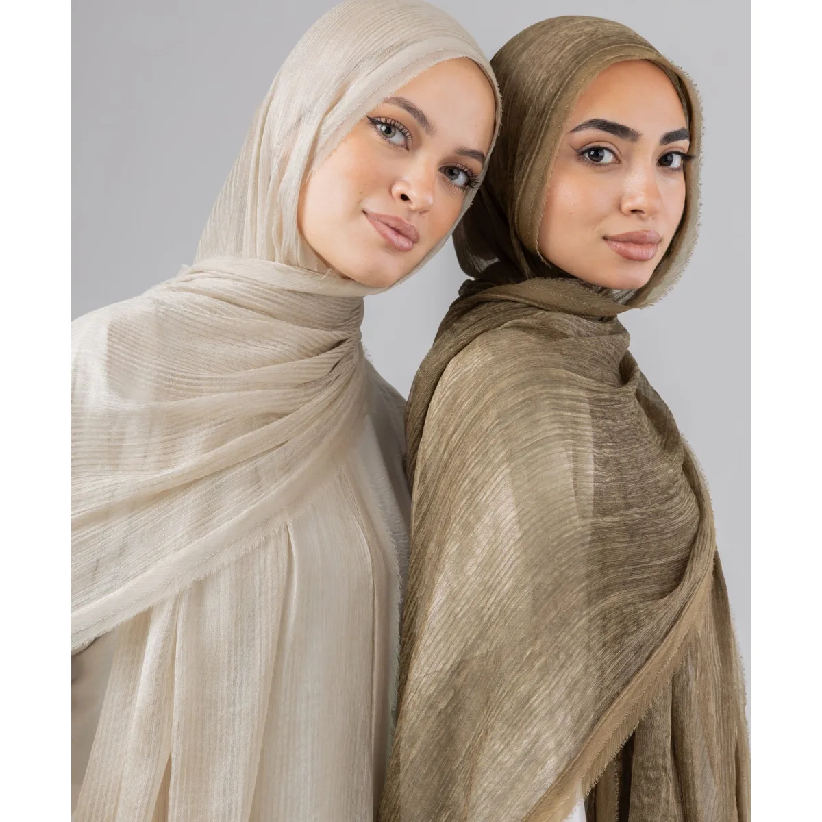 Le Voile Silk Linen Line Scarf