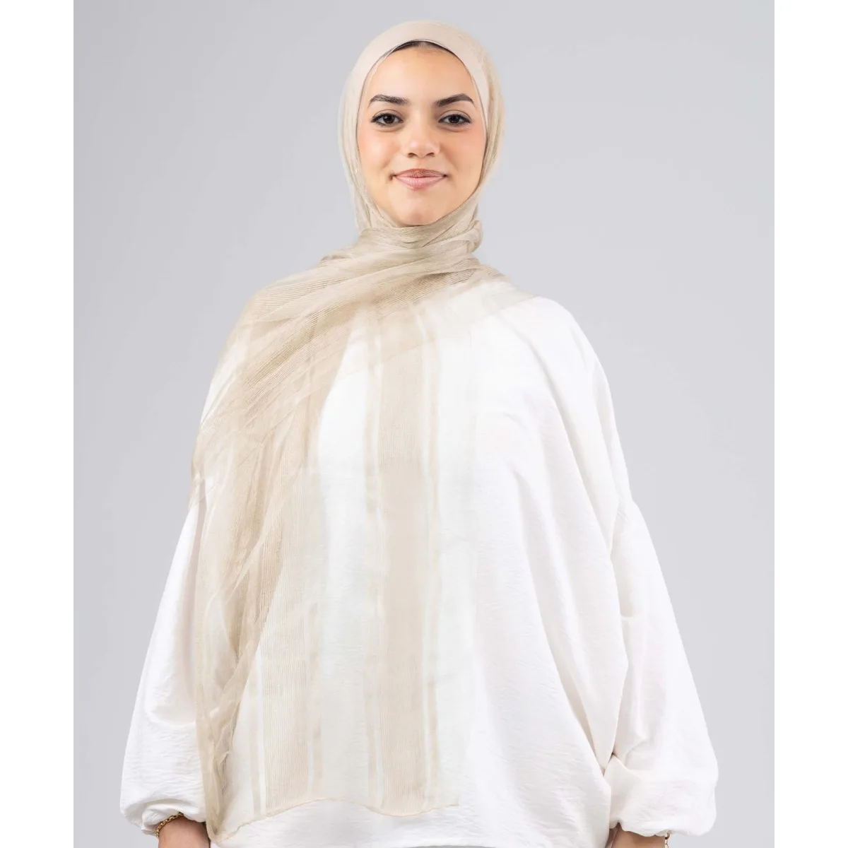 Le Voile Silk Linen Stripes Scarf