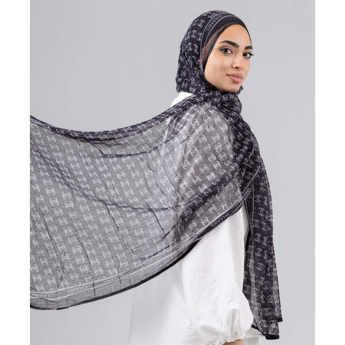 طرحة شيفون كراش Liora Round من لو فوال