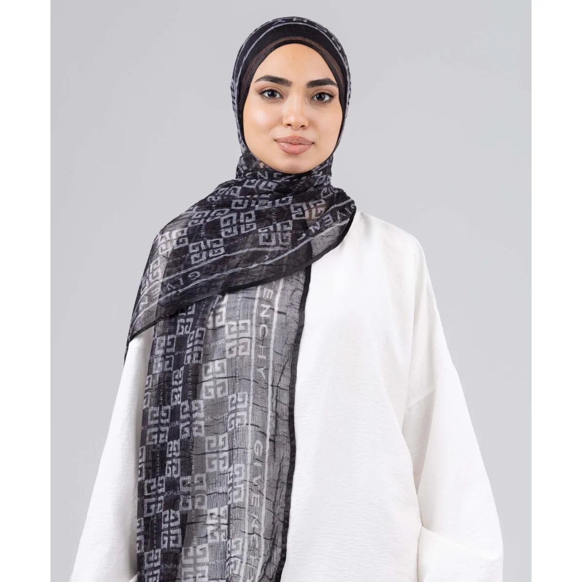 طرحة شيفون كراش لاكشري Round من لو فوال