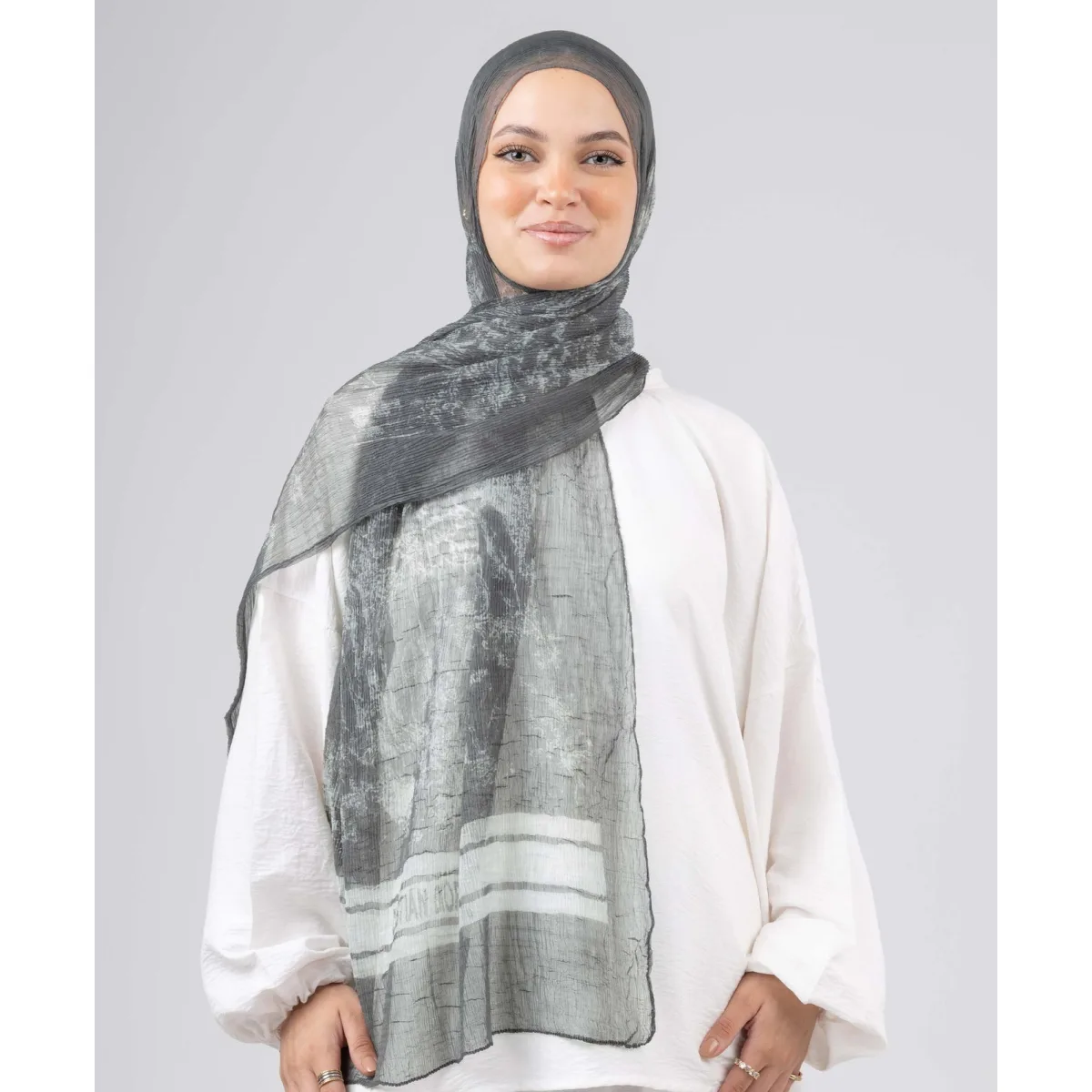 طرحة شيفون كراش لاكشري Classic من لو فوال