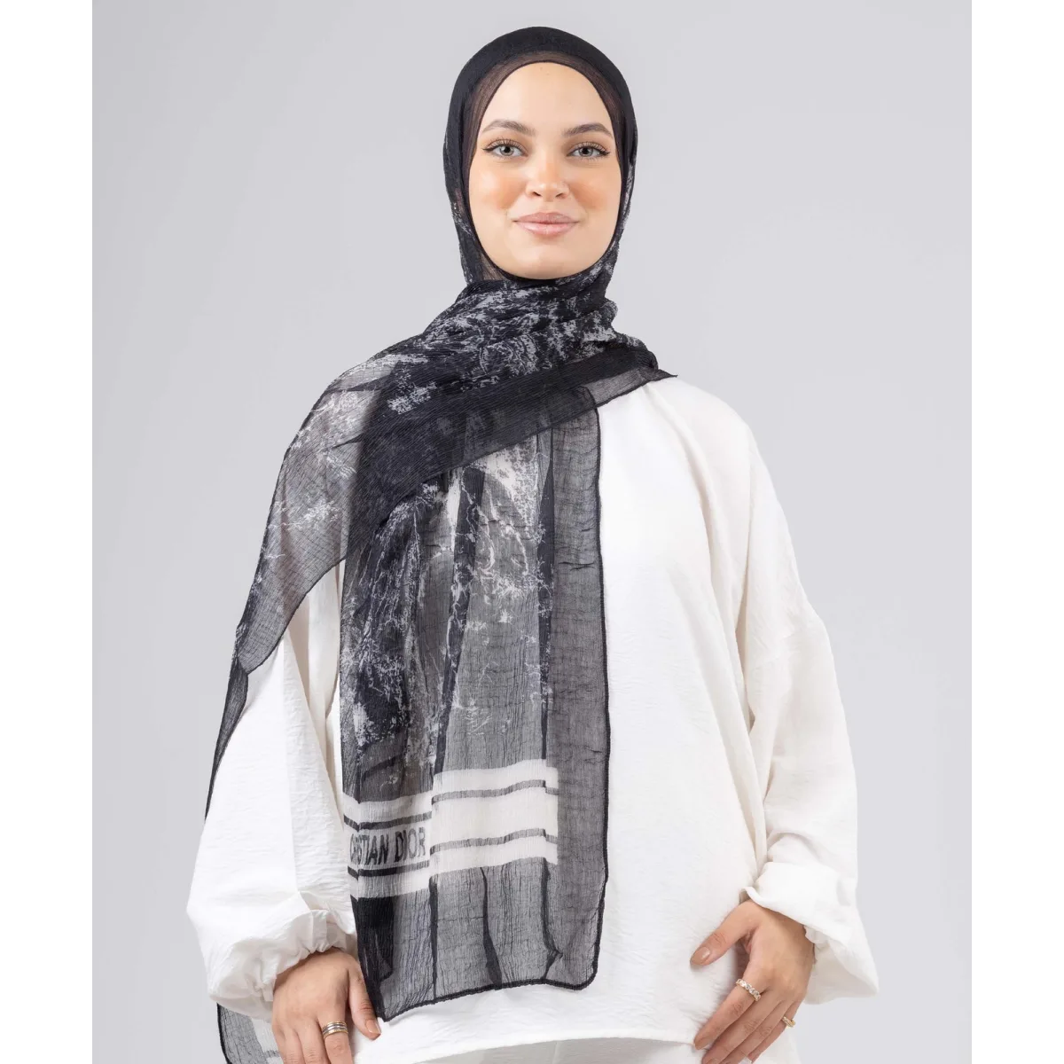 طرحة شيفون كراش لاكشري Classic من لو فوال