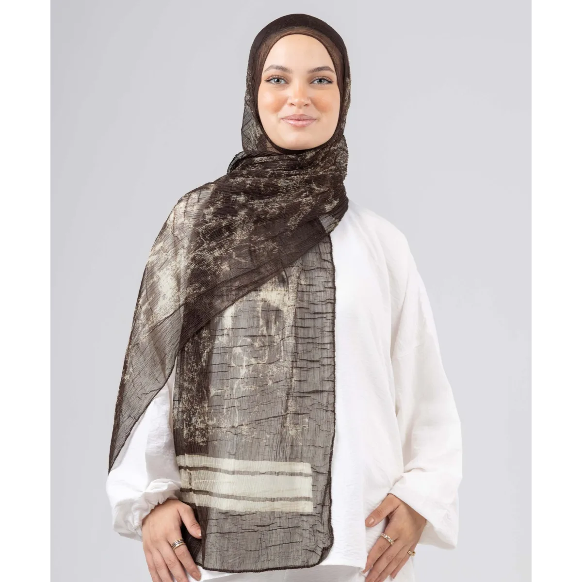 طرحة شيفون كراش لاكشري Classic من لو فوال
